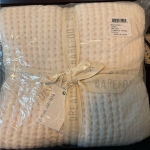 Barefoot Dreams CozyChic Cream Waffle Throw